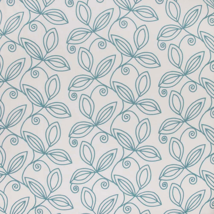 Lovely Leaf Turquoise by Carole Fabric Seamist 100% Polyester India N/A Horizontal: 18 and Vertical: 95 54 - Fabric Carolina -