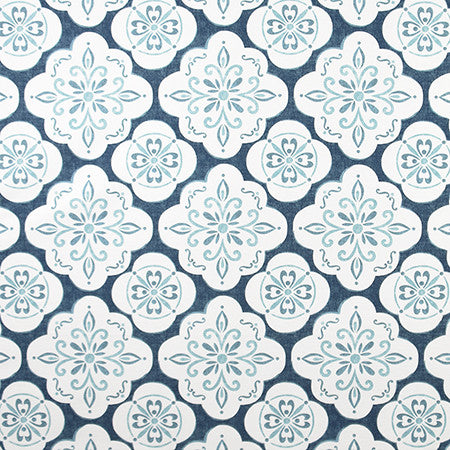 Wonderland Indigo by Carole Fabric Bluebell 100% Cotton Spain  9" V, 9" H 54"  - Fabric Carolina -