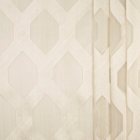 Paraphrase Sisal by Carole Designer Fabric Sheer Marvel 89% Polyester, 8% Rayon, 3% Metallic TURKEY N/A </p><p>Repeat: 15 1/2" V, 8 3/8" H 118" - Swanky Fabrics -