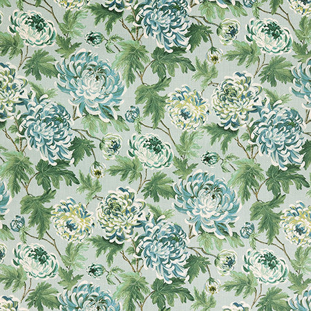 Love Song Celadon by Carole Fabric First Impressions 90% Cotton, 10% Linen Pakistan  27" V, 13 1/2" H HD 54"  - Fabric Carolina -