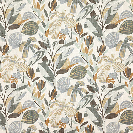 Leaf It Out Atmosphere by Carole Fabric Dewdrop 100% Cotton-SSR Pakistan 12,000 WYZENBEEK DOUBLE RUBS 25" V, 13 1/2" H HD 54"  - Fabric Carolina -