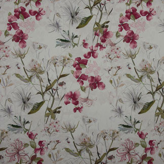 Hold Dear Grey Rose by Carole Designer Fabric Bright Side 100% Cotton India Passes 3,000 Double Rubs Wyzenbeek Horizontal: 26" and Vertical: 18" 52" - Swanky Fabrics -