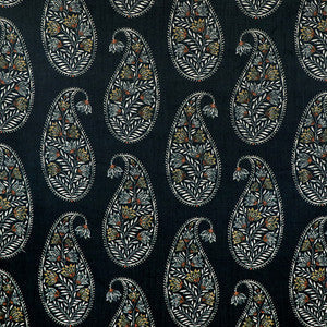 Drop Of Paisley Ebony by Carole Fabric