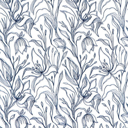 <p>Melody Navy by Carole Designer Fabric</p><p><strong>Required Minimum Quantity Purchase: 2 yards</strong></p><p>Book: Forget Me Knot</p><p>Content: Base: 100% Cotton Embr: 75% Cotton, 25% Rayon</p><p>Origin: </p><p>Performance: N/A</p><p>Repeat: 15 1/2" V, 13 1/2" H</p><p>Width: 52*"</p>