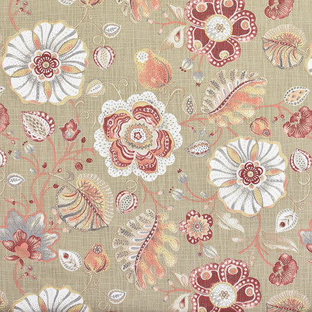 Art Of Being Bloom by Carole Designer Fabric Harvest 59% Cotton, 41% Polyester-Light Latex Backing China 23 3/4" V, 27 1/2" H 54" - Swanky Fabrics -
