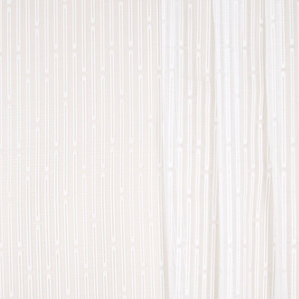 Pillar Run White by Carole Fabric Sheer Marvel 100% Polyester TURKEY N/A Horizontal: 2 3/4 and Vertical: 725 118 - Fabric Carolina -