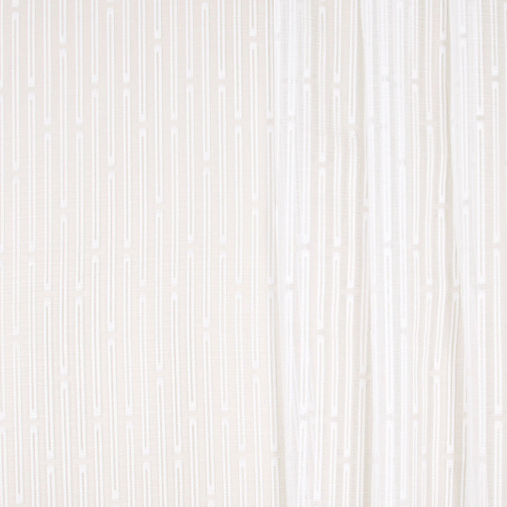 Pillar Run White by Carole Fabric Sheer Marvel 100% Polyester TURKEY N/A Horizontal: 2 3/4 and Vertical: 725 118 - Fabric Carolina -