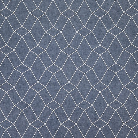 Break It Off Indigo by Carole Fabric Dawn & Dusk 55% Cotton, 45% Polyester India  7 7/8" V, 6 1/2" H 52"  - Fabric Carolina -