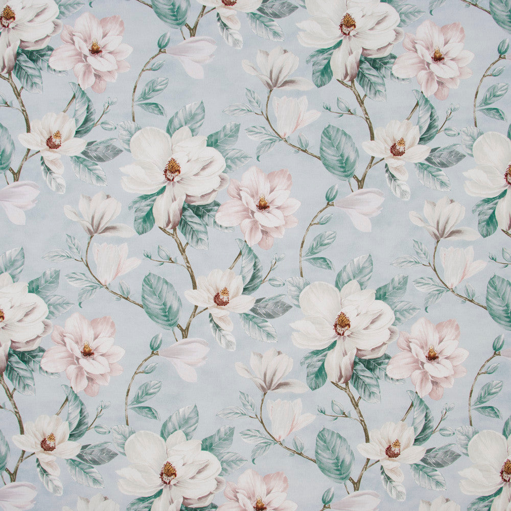 Magnolia Garden Periwinkle by Carole Fabric Blue Forest 100% Cotton Spain Passes 15,000 Double Rubs Wyzenbeek Horizontal: 27 and Vertical: 25 54 - Fabric Carolina -
