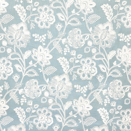 Made With Heart Spa by Carole Designer Fabric Misty Glen Base: 100% Cotton Embr: 62% Cotton, 38% Viscose India 30 1/2" V, 12 3/4" H HD 52 1/4"" - Swanky Fabrics -