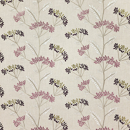 With Delight Heather by Carole Fabric Dawn & Dusk 52% Polyester, 21% Viscose, 18% Cotton, 9% Linen India  9 1/4" V, 17 1/4" H 51"  - Fabric Carolina -