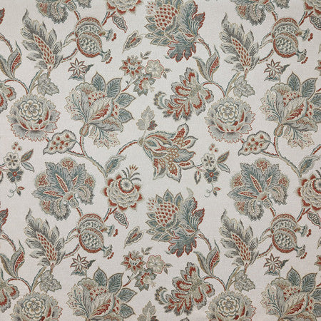 Allied Porcelain by Carole Designer Fabric Sunset Serenade 55% Linen, 45% Cotton Spain 27" V, 27" H 54"" - Swanky Fabrics -
