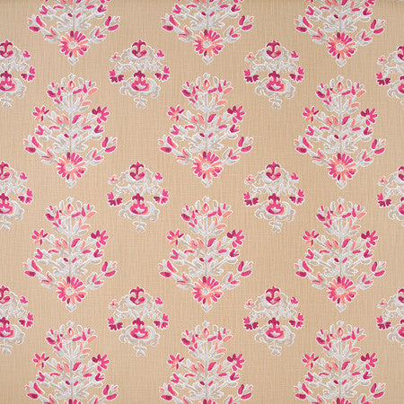 Wrist Corsage Berry by Carole Fabric Geranium 85% Cotton, 15% Linen Printed In USA Passes 24,000 Double Rubs Wyzenbeek </p><p>Repeat: 12 5/8" V, 13 1/2" H 54" - Fabric Carolina -