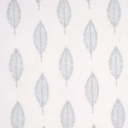Garden Wall Silver by Carole Designer Fabric For The Window 50% Linen, 30% Viscose, 20% Polyester China 11 1/2" V, 10 3/4" H 52" - Swanky Fabrics -