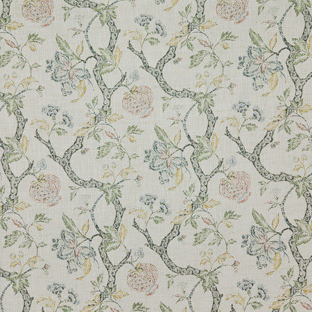 Stay Together Garden by Carole Designer Fabric Misty Glen 100% Polyester-Acrylic Backing China 25 3/4" V, 13 1/2" H HD 54"" - Swanky Fabrics -