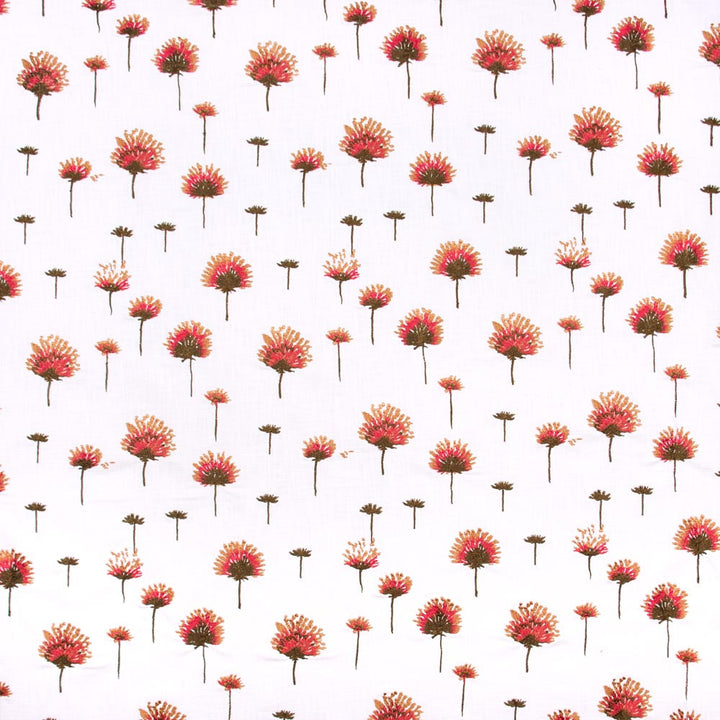 Wishing Field Coral by Carole Fabric Vibrance 100% Cotton India N/A Horizontal: 1225 and Vertical: 155 52 - Fabric Carolina -