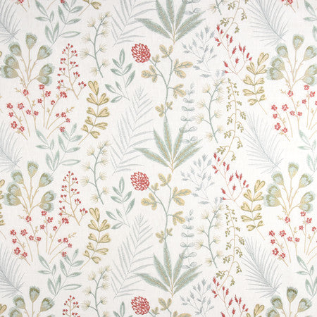 Field Of Sprigs Spa by Carole Fabric From The Heart 58% Cotton, 42% Polyester India 3,000 Wyzenbeek Double Rubs 12 3/4" V, 26" H 51.75"  - Fabric Carolina -