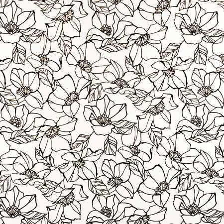 Flower Stencil Domino by Carole Fabric Muse 100% Cotton Spain 50,000 Wyzenbeek Double Rubs </p><p>Repeat: 27" V, 13 1/2" H 54" - Fabric Carolina -