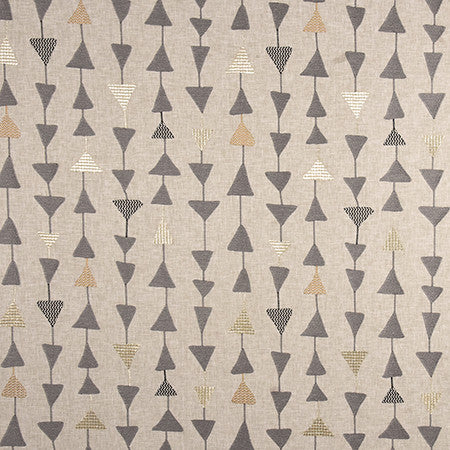 Point The Way Pebble by Carole Fabric Well-Traveled 52% Polyester, 48% Cotton India 80,000 Wyzenbeek Double Rubs 18 1/4" V, 17" H 51"  - Fabric Carolina -
