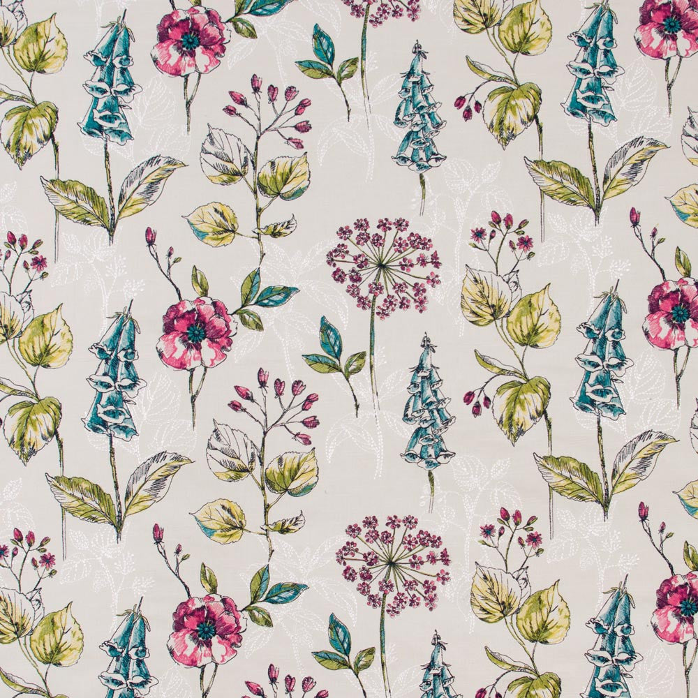 Looking For Love Fuchsia by Carole Fabric Vibrance 65% Linen, 35% Cotton India N/A Horizontal: 25125 and Vertical: 15375 51 - Fabric Carolina -