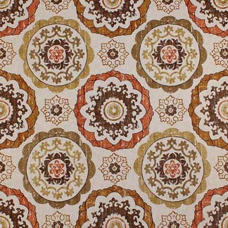 Barraca Tuscan Red by Carole Fabric Frill & Frenzy 89% COTTON 11% RAYON-LIGHT SSR TURKEY Passes 30,000 Double Rubs Wyzenbeek </p><p>Repeat: 27"V, 27"H 54" - Fabric Carolina -