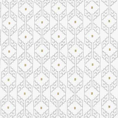 Our Corner Dove by Carole Fabric Moonstone 75% Cotton, 25% Spun Polyester India  5" V, 5 3/4" H 52"  - Fabric Carolina -