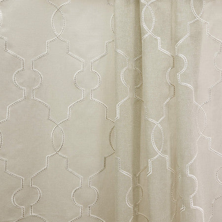 <p>Quiet Spot Parchment by Carole Fabric</p><p><strong>Required Minimum Quantity Purchase: 2 yards</strong></p><p>Book: Sheer Delight</p><p>Content: Base: 88% Polyester, 12% Cotton Embr: 100% Polyester</p><p>Origin: </p><p>Performance: N/A</p><p>Repeat: 12 3/4" V, 6 1/2" H</p><p>Width: 51*"</p>