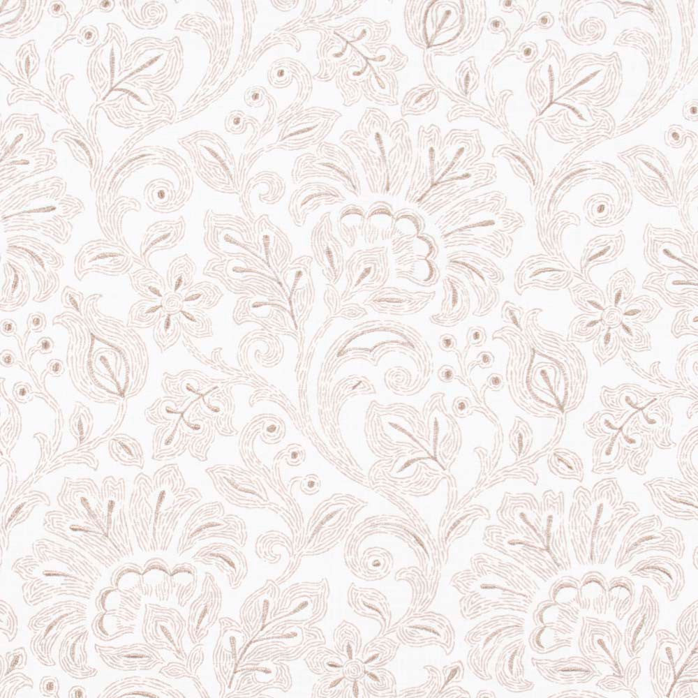 Few Words Natural by Carole Fabric Pink Jade 100% Cotton India N/A Horizontal: 14.5 and Vertical: 24.5 54 - Fabric Carolina -