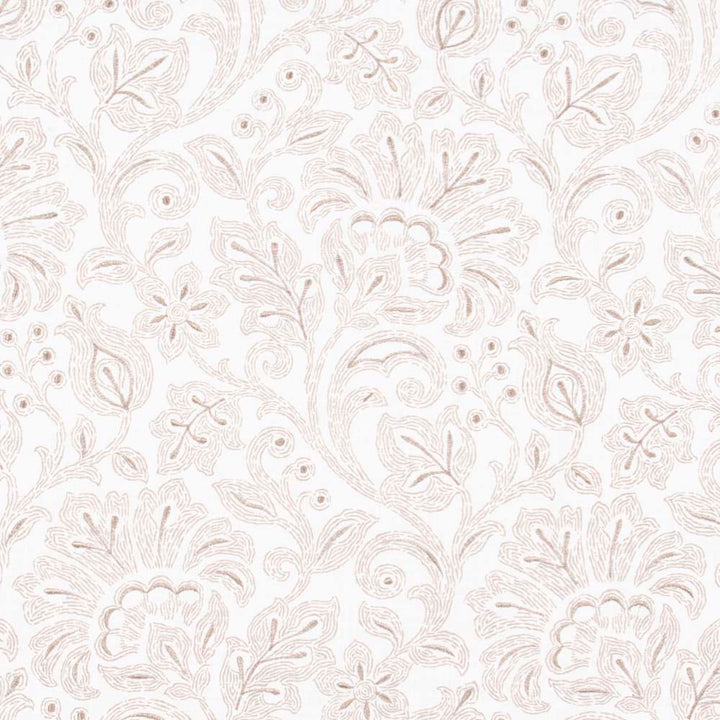 Few Words Natural by Carole Fabric Pink Jade 100% Cotton India N/A Horizontal: 14.5 and Vertical: 24.5 54 - Fabric Carolina -