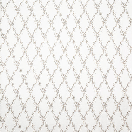 Settling In Natural by Carole Designer Fabric Neutral Ground Base: 73% Cotton, 27% Polyester Embr: 100% Viscose India 9 3/8" V, 4 1/2" H 51"" - Swanky Fabrics -