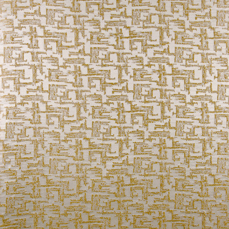 Crossed Paths Gold by Carole Fabric Marble & Brass 78% Polyester, 22% Cotton India  11 3/8" V, 13 3/8" H 54"  - Fabric Carolina -