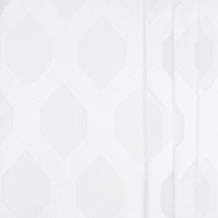 Paraphrase White by Carole Fabric Sheer Marvel 89% Polyester, 8% Rayon, 3% Metallic TURKEY N/A </p><p>Repeat: 15 1/2" V, 8 3/8" H 118" - Fabric Carolina -