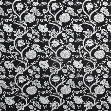 Charming Climb Black by Carole Fabric From The Heart 70% Polyester, 30% Cotton India N/A </p><p>Repeat: 9 1/2" V, 8 1/2" H 51.5" - Fabric Carolina -