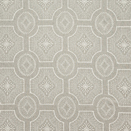 Hustle And Bustle Dove by Carole Designer Fabric Earth & Stone 64% Polyester, 36% Cotton India N/A 9 1/4" V, 8 3/4" H 52" - Swanky Fabrics -