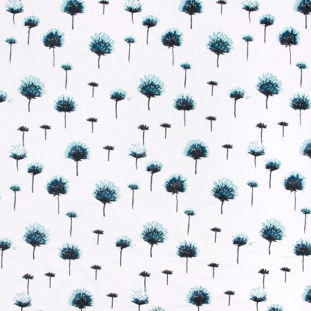 Wishing Field Cyan by Carole Fabric VIBRANCE 100% Cotton India N/A Horizontal: 12 1/4" and Vertical: 15 1/2" 52" - Fabric Carolina -