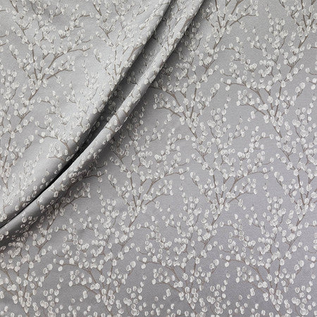 Feelings Between Dove by Carole Fabric Fearless 100% Polyester India  19" V, 9 1/2" H 54"  - Fabric Carolina -