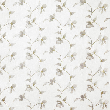 All My Heart Silver by Carole Fabric Neutral Ground Base: 52% Polyester, 48% Cotton Embr:100% Viscose India  9 1/4" V, 9 1/4" H HD 53""  - Fabric Carolina -