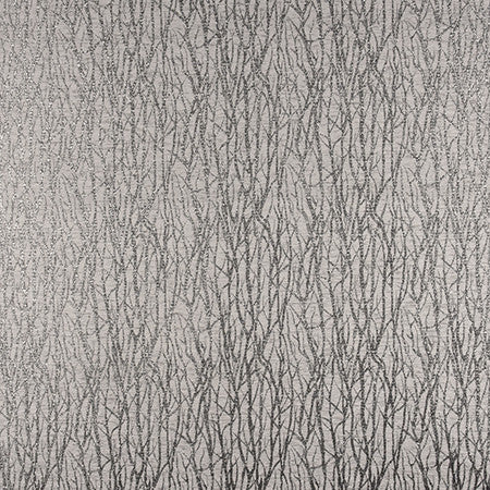 Winter Branches Silver by Carole Fabric Blue Steel 92% Polyester, 8% Metallic India N/A 8 1/2" V, 6 3/4" H 57"  - Fabric Carolina -