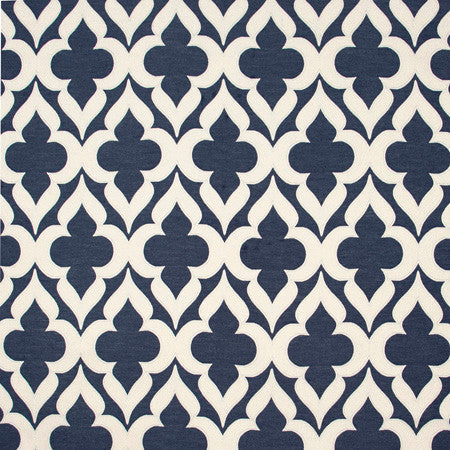 Dobbs Ferry Cobalt by Carole Designer Fabric Blue Forest 62% Polyester, 31% Cotton Turkey N/A 13 3/4" V, 7" H 58" - Swanky Fabrics -