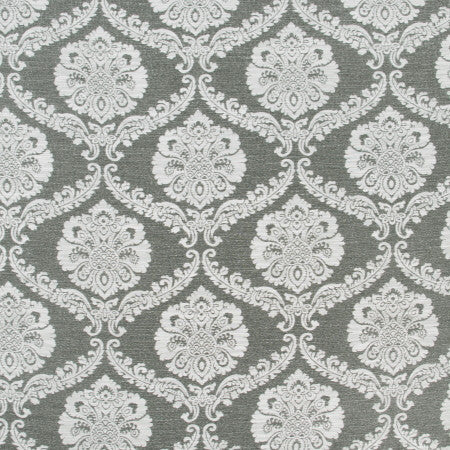 Misty Waters Stone by Carole Designer Fabric SILVER FOX 60% Viscose, 40% Polyester China N/A Horizontal: 15 3/8" and Vertical: 13 3/4" V 56" - Swanky Fabrics -