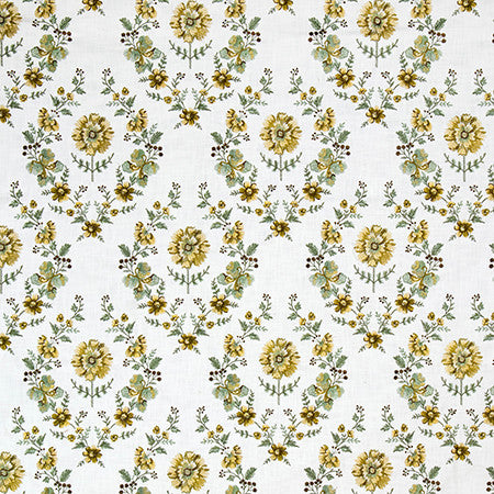 Turn The Page Fern by Carole Fabric English Garden Base: 100% Cotton Embr: 100% Viscose N/A 15 3/8" V, 12 1/2" H HD 50 1/2*" - Fabric Carolina -