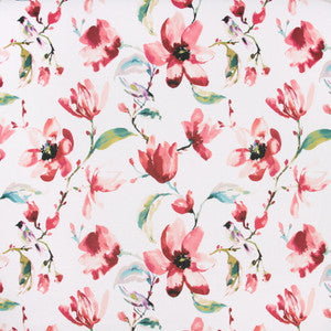 Perching Bird Coral by Carole Fabric