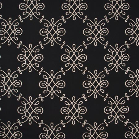 State Of Grace Black by Carole Fabric ONYX & IVORY 60% Polyester, 30% Cotton, 10% Linen India N/A </p><p>Repeat: 15 3/4" V, 13" H 50" - Fabric Carolina -