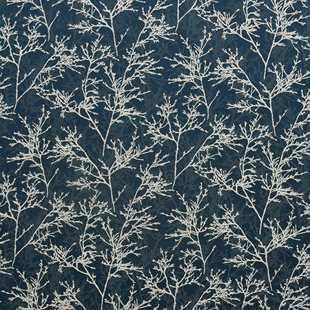 Bare Trees Blue Pearl by Carole Fabric Blue Steel 68% Polyester, 32% Viscose Turkey 20,000 Martindale Circular Rubs 13 3/4" V, 27 1/2" H 59"  - Fabric Carolina -