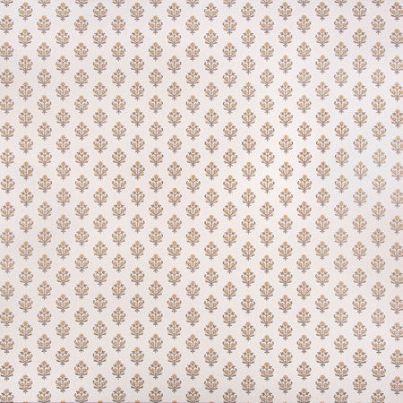 Small Garden Mineral by Carole Designer Fabric Neutral Ground Base: 50% Polyester, 50% Cotton Embr: 100% Polyester India 3 1/8" V, 2 1/8" H HD 52"" - Swanky Fabrics -