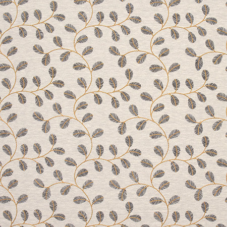 To Be Free Cognac by Carole Fabric Wallflower Base:71% Polyester, 29% Cotton. Embr:100% Viscose INDIA 51,000 Wyzenbeek Double Rubs 9 1/2" V, 10 3/8" H 52"  - Fabric Carolina -