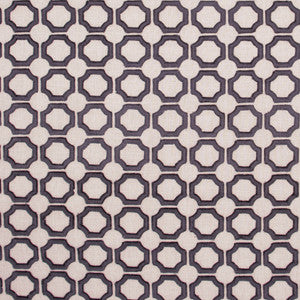 Circle Within Charcoal by Carole Fabric