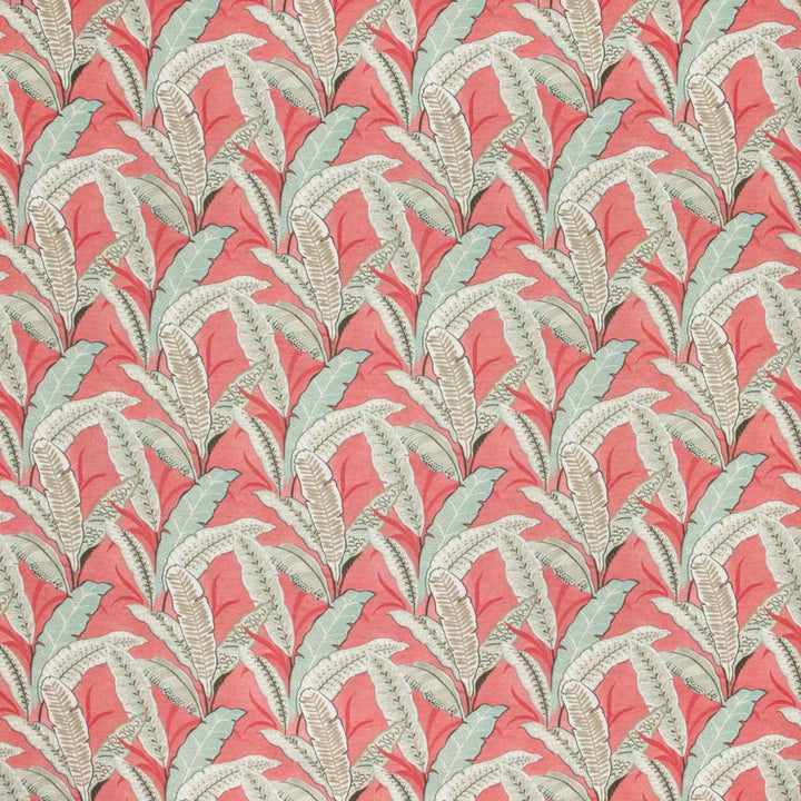 Tropic Wonder Coral by Carole Fabric Summer Garden 90% Polyester, 10% Linen China Passes 50,000 Double Rubs Wyzenbeek Horizontal: 14 and Vertical: 13125 58 - Fabric Carolina -