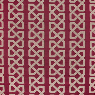 Grand Cable Crimson by Carole Designer Fabric Mulberry Sangria 100% Polyester India N/A Horizontal: 9 1/8" and Vertical: 8 1/2" V 54" - Swanky Fabrics -