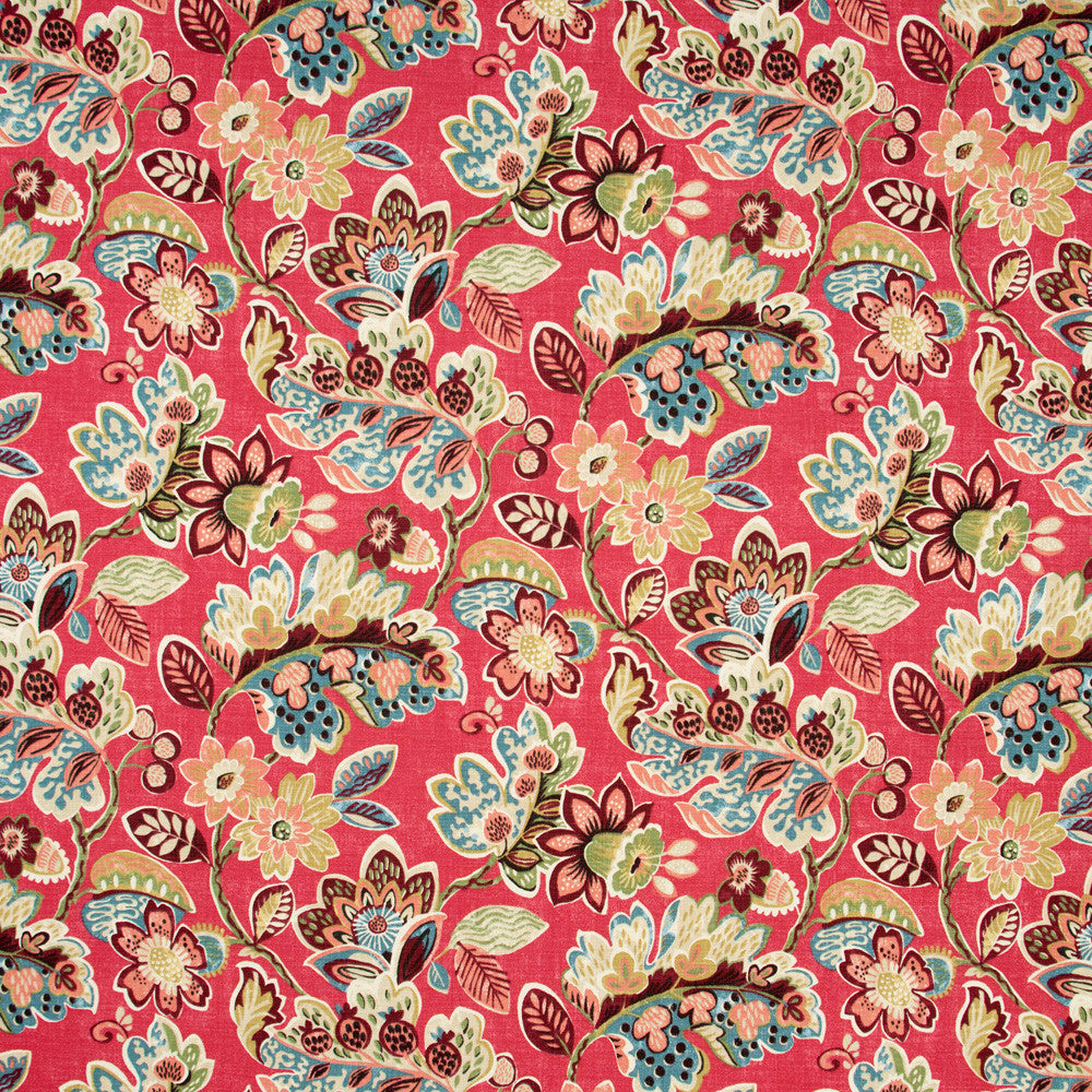 Glass Art Firecracker by Carole Fabric Geranium 100% Cotton-SR, Acrylic Backing Pakistan Passes 27,000 Double Rubs Wyzenbeek Horizontal: 27125 and Vertical: 2475 56 - Fabric Carolina -